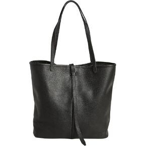 The Cecilia Tote: Leather Bag with Strap Closure - Handcrafted, 100% Genuine Leather