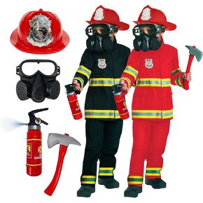 Morph Firefighter Costume For Kids (2 Colors), Kids Halloween Costume, Fireman Costume For Boys, Fire Fighter Costume Boys