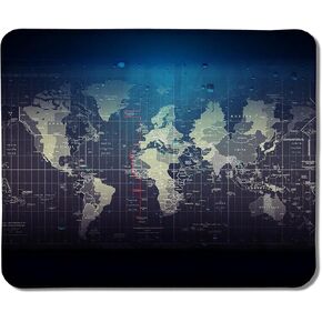 World Map Mouse Pad, Map of The World Mouse Pads for Wireless Mouse Computers Laptop Desk Accessories, 9.5x7.9 Inch
