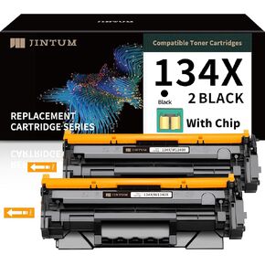 JINTUM 134X (with CHIP) Compatible Toner Cartridge Replacement for HP 134A 134X Toner Cartridge for HP 134X W1340A Works with HP M234sdw M209dw Printers (2-Pack)