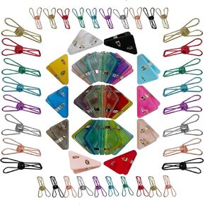 100PCS,Triangle Corner Paper Clip,Prevent Books Curling,Paper Binder Clips,Stainless Paper Clips,Mini Binder Clips,Snack Bag Chip Clips,30PCS Corner Clips& 30PCS Metal Clips & 40PCS Mini Metal Clips