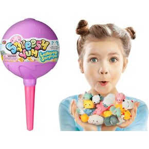 JA-RU Lollipop with 5 Surprise Squishy Toy Inside (4 Mystery Lollipop) Mochi Squishy for Kids. Mini Animal Squishies Fidget Stress Toys. Easter Basket Stuffers Party Favors. 3336-4s