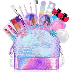 Belle&Birdie Kids Makeup Kit for Girl ,Washable Non-Toxic Kid Makeup Toys, Princess Little Girls Play Makeup,Toddlers Makeup Set,Birthday Gifts for3 4 5 6 7 8 9 10 11 12 Year Old Girls