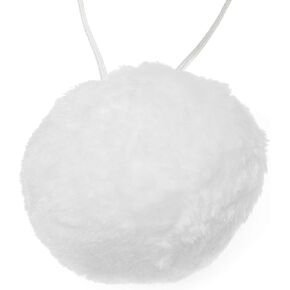 Skeleteen Bunny Rabbit Tail Accessory - White Pom Pom Costume Accessories Bunny Tail for Pretend Play