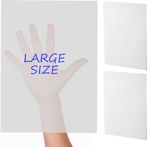 100 Sheets Extra Large Jumbo Transparent Sticky Notes Clear Self Sticky Notes, 2 Pads Notes Waterproof Translucent Paper, Office School Supply(Clear,Letter, 8.5 x 11 Inch)