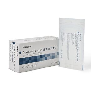 McKesson Autoclave Pouches, Self-Sealing, Steam and Ethylene Oxide Sterilizers, 7 1/2 in x 13 in, 200 Count, 1 Pack