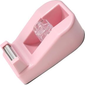 WELSTIK Desktop Office Tape Dispenser Non-Skid Base, for Packaging in Office,Restaurant, Flower Shop,Cake Shop,Pink