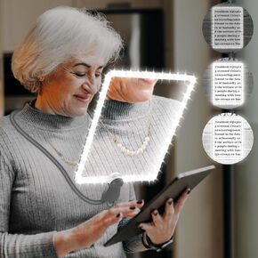 عدسة مكبرة كبيرة قابلة لإعادة الشحن 10X للقراءة باستخدام نظارات مكبرة خفيفة بدون استخدام اليدين مع ورقة مكبرة مرنة لصفحة الكتاب بالكامل لإصلاح وخياطة كبار السن ذوي الرؤية المنخفضة in Kuwait