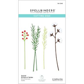 Spellbinders Sealed Botanical Sprigs Etched Dies, ONE