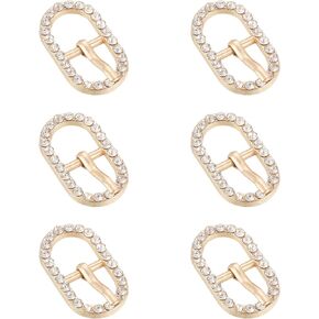 uxcell Rhinestone Roller Buckles, Single Prong Belt Buckle Crystal Triglides Slider Movable Bar Strap Adjuster