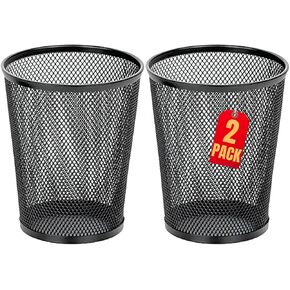 Big Tall Pencil Cup, Black Wire Mesh ''2 Pack'' (Black Jumbo)