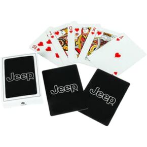 Jeep Classic Text Logo Poker Size Casino Quality Playing Cards | Play Blackjack, Euchre, Canasta Card Game, Casino Grade