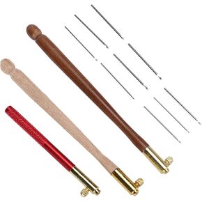 Ergonomic, Crochet Hooks, 3 Different Sizes and Non Slip Embroidery Tool Suitable for Sewing, Embroidery, Beading