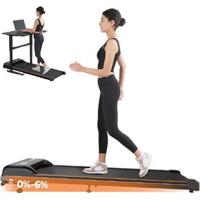 Walking Pad,Treadmill with Incline for Home Office, 2.5HP Portable Under Desk Treadmill with 265 Lbs Capacity,Remote Control, Led Display