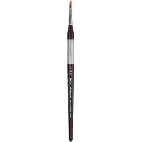 KINGART Premium Precision 2400-1/8 Angular Shader Series Artist Brush, Synthetic Amber Taklon, Short Ergonomic Comfort Handle, for Acrylic, Oil and Watercolor Paint, Size 1/8"