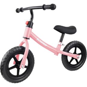 Elantrip Balance Bike, Lightweight Black Toddler Bike for 1-3 Year Old Boys, Birthday Gift Toys for 1-3 Year Old Boys and Girls, No Pedal Bikes for Kids with Adjustable Handlebar and seat