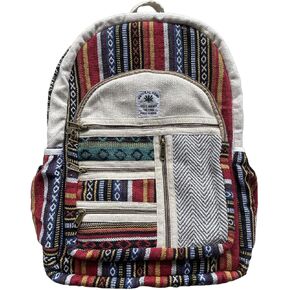 Hemp Backpack Traveling Laptop Backpack 15.6 Inch Laptop Tab Business Backpacks Himalayan Backpack College Gift Casual Daypack Size 16.8 x 13 x 4.5 Inches