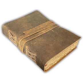 URBAN LEATHER Rustic Vintage Medieval Journal Old Deckle Edge Pages for Men Women to Write in, Artist Drawing Sketchbook Travel Writing Notebook for Him & Her, Thick Blank Unlined Pages