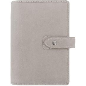 Filofax Malden Organizer, Personal Size, Stone - Tactile, Full-Grain Buffalo Leather, Six Rings, Cotton Cream Week-to-View Calendar Diary, Multilingual, 2025 (C025811-25)