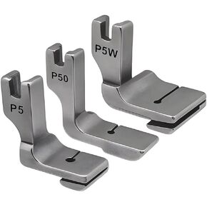 3PCS Industrial Piping Feet #P5 P50 P5W Double Gathering Pleated Shirring Presser Foot for Sewing Machine JUKI Brother Singer