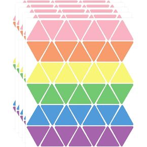 Triangle Shape Color Coding Labels Stickers, 1 Inch Adhesive Color Dot Wall Decal Stickers for Bedroom Playroom Living Room Home Window Door Decoration.(1260 Pcs)