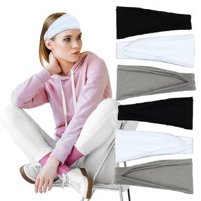 Stylish and Stretchy Headbands for Women - 7 PCS Non Slip Hair Bands for Sports, Yoga, and Running - Sweat Absorption and Quick Drying - Fashionable and Comfortable Fitness Accessories