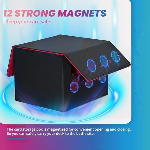 Graded Card Storage Box, PSA Card Holder Compatible with 46 PCS Graded Sports Cards, Pu Leather Trading Card Storage Box Fits Baseball, BGS, Magnetic Card Holder and Top Loaders (Double, Black&Gray) in Kuwait