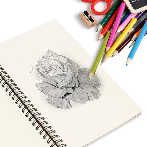 مجموعة من 20 دفتر رسم حلزوني مقاس A5 من SOUJAP، مجموعة لوحة رسم حلزونية كرافت فارغة للرسم والفن والمكتب، 60 ورقة/120 صفحة in Saudi Arabia