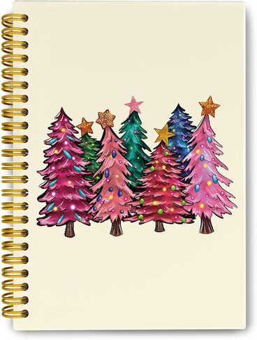 Funny Retro Christmas Journaling Notebooks, Merry Christmas Spiral Notebook, Christmas Santa Gift Notebook Journal, Christmas Office Supplies, Hardcover Spiral Notebooks College Ruled 5.5 x 8.3 in Saudi Arabia