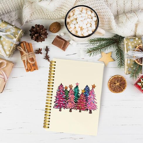 Funny Retro Christmas Journaling Notebooks, Merry Christmas Spiral Notebook, Christmas Santa Gift Notebook Journal, Christmas Office Supplies, Hardcover Spiral Notebooks College Ruled 5.5 x 8.3 in Saudi Arabia