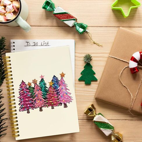 Funny Retro Christmas Journaling Notebooks, Merry Christmas Spiral Notebook, Christmas Santa Gift Notebook Journal, Christmas Office Supplies, Hardcover Spiral Notebooks College Ruled 5.5 x 8.3 in Saudi Arabia