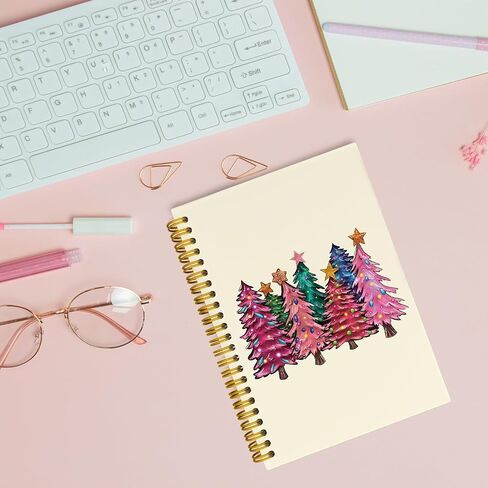 Funny Retro Christmas Journaling Notebooks, Merry Christmas Spiral Notebook, Christmas Santa Gift Notebook Journal, Christmas Office Supplies, Hardcover Spiral Notebooks College Ruled 5.5 x 8.3 in Saudi Arabia