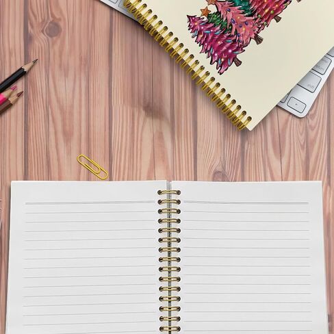 Funny Retro Christmas Journaling Notebooks, Merry Christmas Spiral Notebook, Christmas Santa Gift Notebook Journal, Christmas Office Supplies, Hardcover Spiral Notebooks College Ruled 5.5 x 8.3 in Saudi Arabia