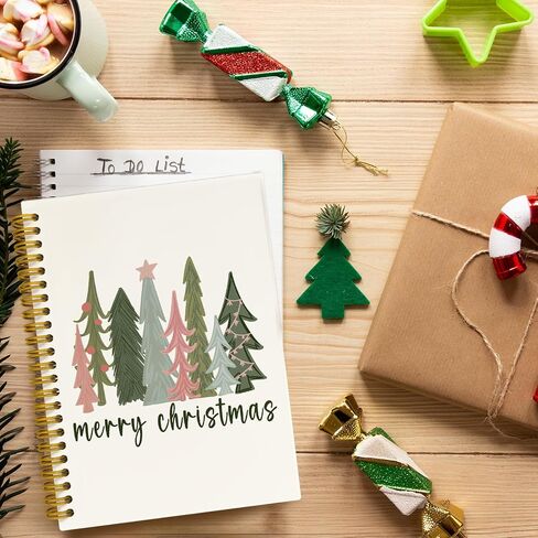 مضحك الرجعية عيد الميلاد دفاتر الملاحظات، عيد ميلاد سعيد دوامة دفتر، عيد الميلاد سانتا هدية مجلة دفتر، عيد الميلاد اللوازم المكتبية، غلاف فني دوامة الدفاتر كلية حكمت 5.5 × 8.3 in Saudi Arabia