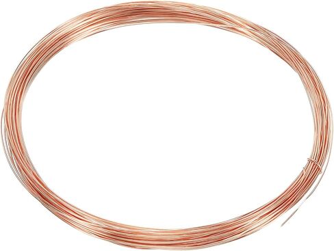 PATIKIL 33 Feet Solid Bare Copper Wire, 44 Gauge 99.9% Pure Copper Wire 0.05mm Soft Beading Wire Metal Plant Stem Ties for Jewelry Craft (10m) in Saudi Arabia