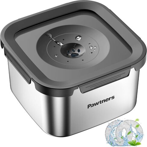 وعاء ماء للكلاب مانع للانسكاب: وعاء ماء كبير سعة 4.5 لتر للكلاب بدون انسكاب، وعاء ماء للكلاب مقاوم للانسكاب من الفولاذ المقاوم للصدأ، وعاء ماء بطيء للكلاب، وعاء ماء بدون رذاذ للكلاب in Kuwait