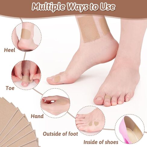 Shynek 45 Sheets Moleskin for Feet, Moleskin for Blisters, Adhesive Mole Skin Patch for Shoes, Moleskin Padding for Feet Blister Prevention, Moleskin Tape for Boots Hiking Reduce Friction Pain in Saudi Arabia