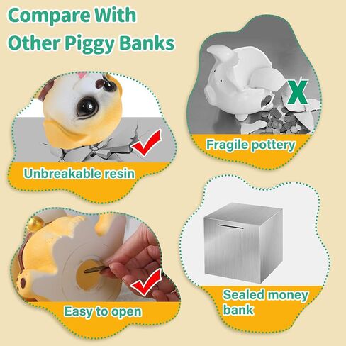 H&W Labrador Dog Coin Money Bank, Cartoon Dog Piggy Bank, Shatterproof Money Bank, Best Bitrthday Gift (WK34-D6) in Kuwait