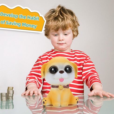 H&W Labrador Dog Coin Money Bank, Cartoon Dog Piggy Bank, Shatterproof Money Bank, Best Bitrthday Gift (WK34-D6) in Kuwait