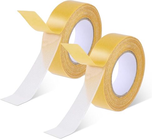 2 Pcs Double Sided Tape Heavy Duty Thin Double Sided Tape for Crafts 0.7inch*33ft Mesh Tape Fabric Tape Double Sided Mounting Tape Strong Poster Tape Clear Hem Tape Fabric Tape for Carpets Pictures in Saudi Arabia