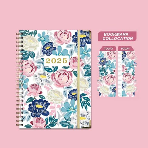 2026 Planner, Monthly and Weekly Calendar 2026, Jan.2026-Dec.2026, 8.5'' x 6.5'' with Monthly Tabs, Flexible Hardcover, Thick Paper, Back Pocket, Strong Twin-Wire Binding, Holiday Reminder in Saudi Arabia