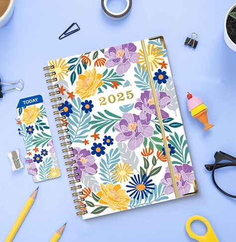 2026 Planner, Monthly and Weekly Calendar 2026, Jan.2026-Dec.2026, 8.5'' x 6.5'' with Monthly Tabs, Flexible Hardcover, Thick Paper, Back Pocket, Strong Twin-Wire Binding, Holiday Reminder in Saudi Arabia