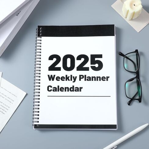 تقويم أسود كبير 2025 مقاس 8.3 × 11 بوصة، تقويم أسبوعي مطبوع كبير مع خطوط جريئة كبيرة، تقويم سهل القراءة لمدة 12 شهرًا للأشخاص ذوي الرؤية المنخفضة وكبار السن، 140 صفحة in Kuwait