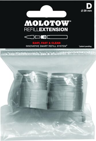 Molotow Refill Extensions B for Molotow 100 Marker Series, 6 Per Set (693.549), Gray in Kuwait