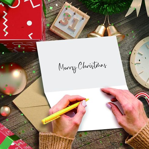 24 Pack Cat Christmas Cards with Envelopes & Stickers, 4 x 6 Inch Funny Kitten New Year Cards Bulk, Cute Animal Holiday Note Cards for Men Women, 6 Unique Designs in Kuwait