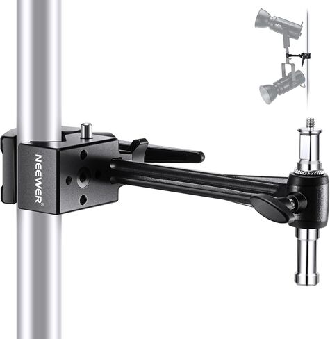 NEEWER Super Clamp with 5/8" Stud, Spring Lock, 2.4"/6cm Jaw Grip Heavy Duty Crab Pole Clamp for Round Pipe Flat Surface, for Photography Studio Camera & Lighting Mounting, Max Load 33lb/15kg, UA017 in Saudi Arabia