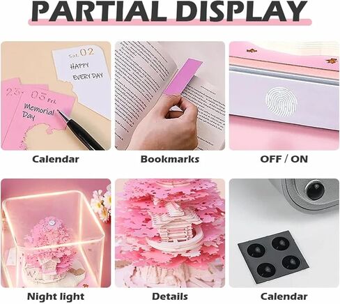3D Memo Pads Paper, Creative Time Piece 2024 Notepad Artopad Carving Gift Desktop Decoration, Artist DIY Notes With LED Lights Craft (2024 Green Tree) in Kuwait