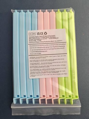 10 Pack 7.9inch Bag Clips for Food,Large Sealing Clips for Chip,Bread,Potato,Piping,Snack Storage Plastic Sealing Clips for Kitchen and Office Supplies in Saudi Arabia