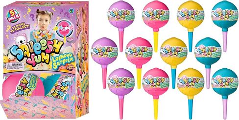 JA-RU Lollipop with 5 Surprise Squishy Toy Inside (4 Mystery Lollipop) Mochi Squishy for Kids. Mini Animal Squishies Fidget Stress Toys. Easter Basket Stuffers Party Favors. 3336-4s in Kuwait