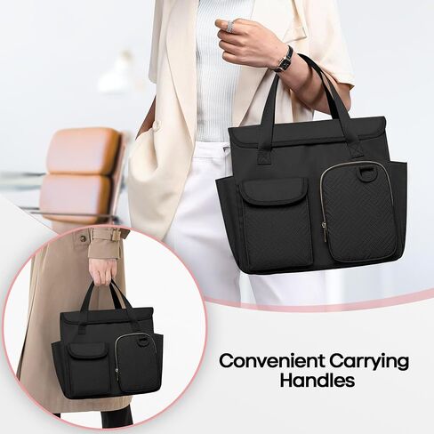 Hanging File Organizer Box with Lid, Portable Document Organizer Bag with Handle, Suitable for Letter Size Hanging File Folders, Black in Saudi Arabia